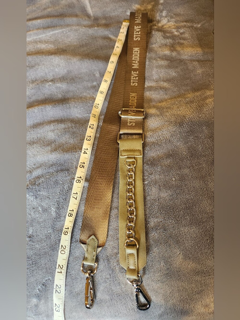 Steve Madden Olive Green Crossbody Strap with Chain Detail